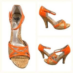 Sofft Cork/Leather Sandals GUC Size 8.5M